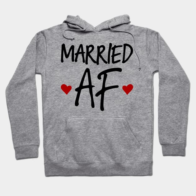 Married AF Hoodie by colorsplash